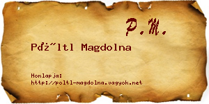 Pöltl Magdolna névjegykártya