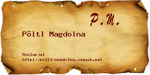 Pöltl Magdolna névjegykártya